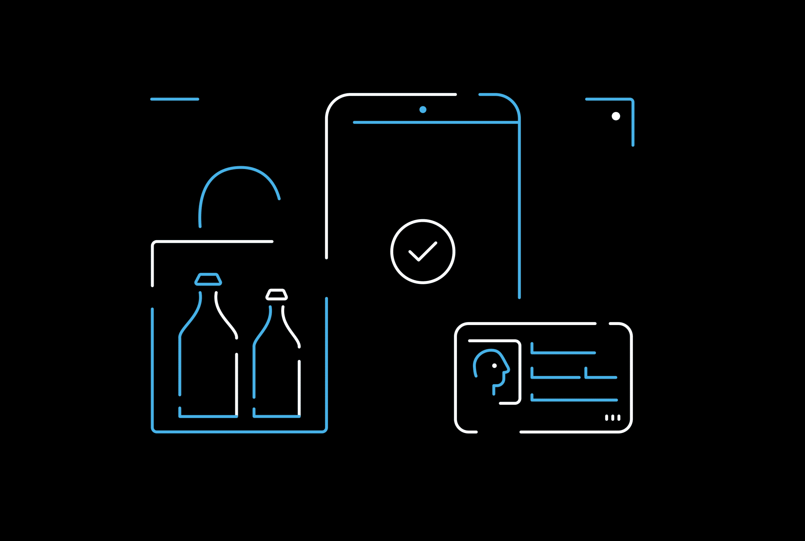 Illustration showing how mobile apps can help prevent underage drinking.