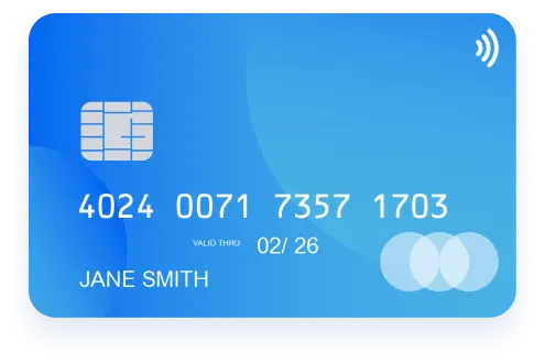 Blue generic Credit Card