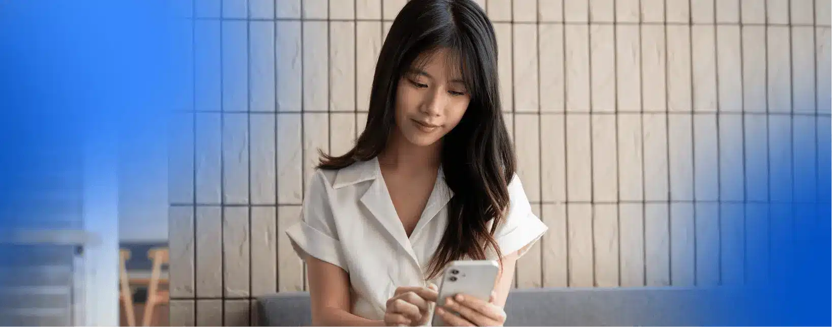 Satisfied user successfully completing the onboarding process on their phone using the Microblink mobile app.