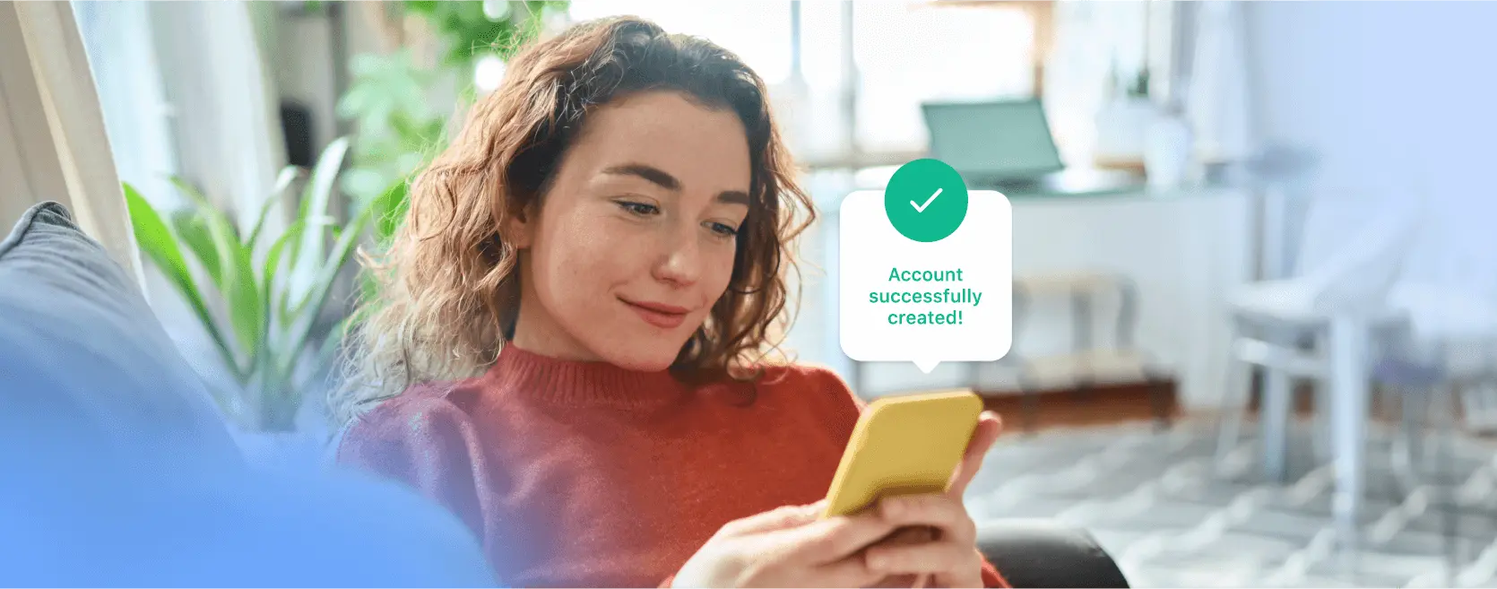 Satisfied user successfully created an account with a scanned ID using BlinkID Verify."