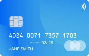 Image showing a sample credit card used for demonstration purposes