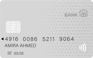 Image showing a sample credit card used for demonstration purposes.