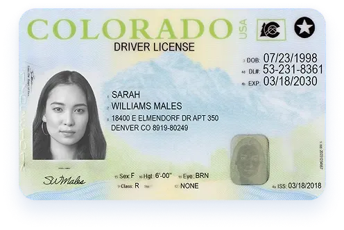 driver license image