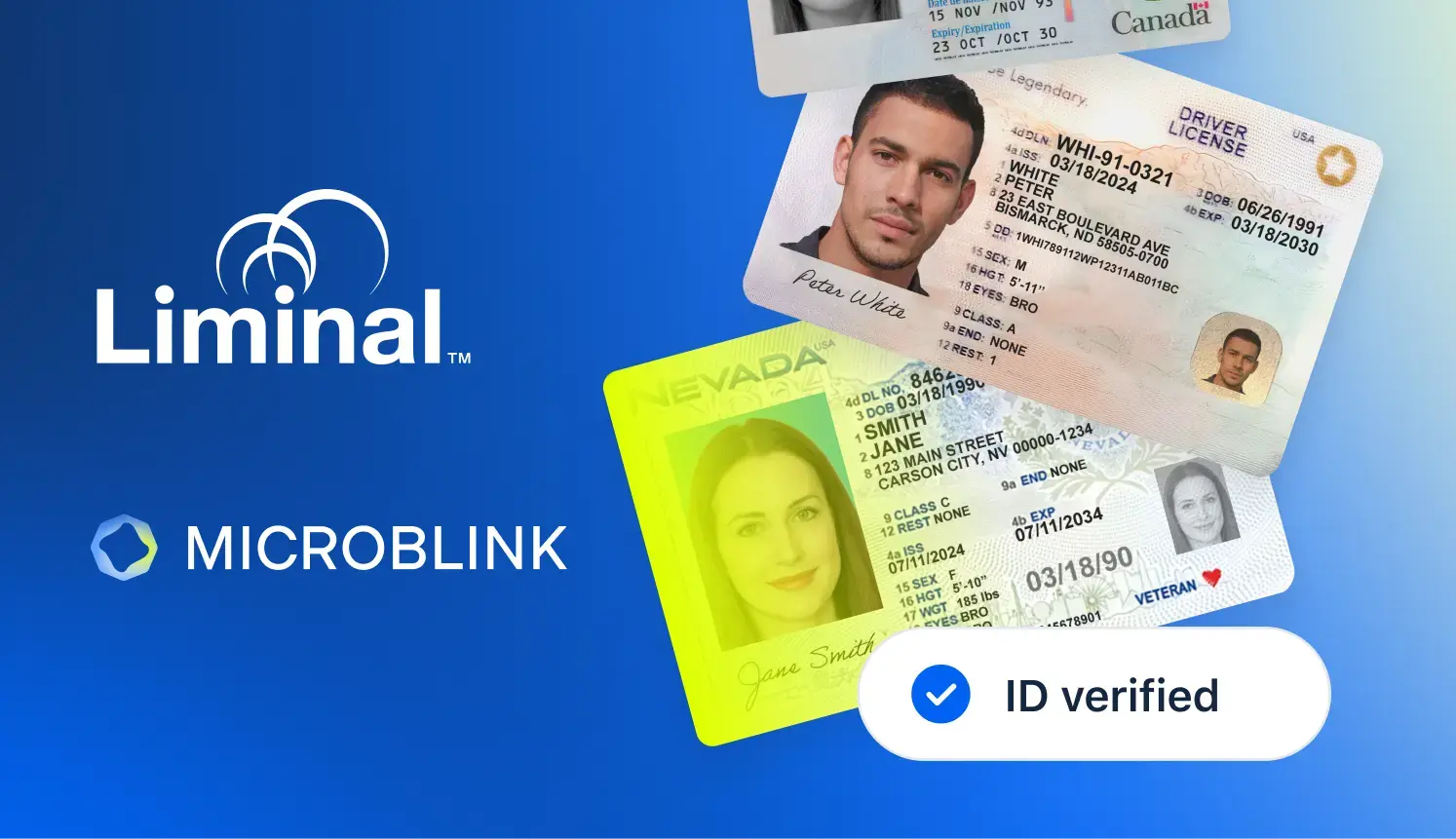 Multiple ID cards on image, with 